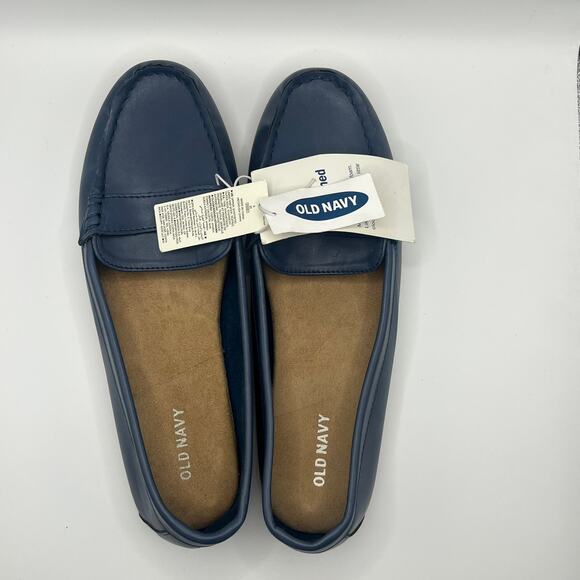 Old Navy Women’s Faux Leather Loafers – Bundle Mustard Yellow & Navy Blue Size 8 - Picture 3 of 10